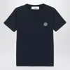 Stone Island Blue T-shirt For Boy With Logo In Blue