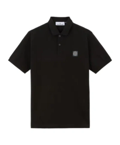 STONE ISLAND STONE ISLAND LOGO PATCH SHORT-SLEEVED POLO SHIRT