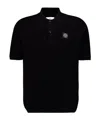 Stone Island Mens Black Brand-patch Regular-fit Stretch-cotton Polo Shirt Xl In Black