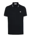Stone Island Mens Black Brand-patch Regular-fit Stretch-cotton Polo Shirt Xl In Black