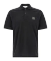 Stone Island Mens Black Brand-patch Regular-fit Stretch-cotton Polo Shirt Xl In Black