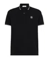 Stone Island Mens Black Brand-patch Regular-fit Stretch-cotton Polo Shirt Xl In Multi