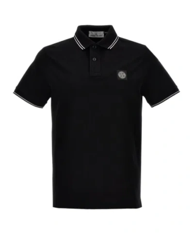 STONE ISLAND STONE ISLAND LOGO PATCH SHORT-SLEEVED POLO SHIRT