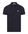 Stone Island Logo Polo Shirt In Blue