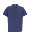 Stone Island Men's Slim Fit Stretch Cotton Polo Shirt In Blue