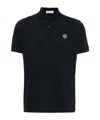 Stone Island Logo Polo Shirt In Blue