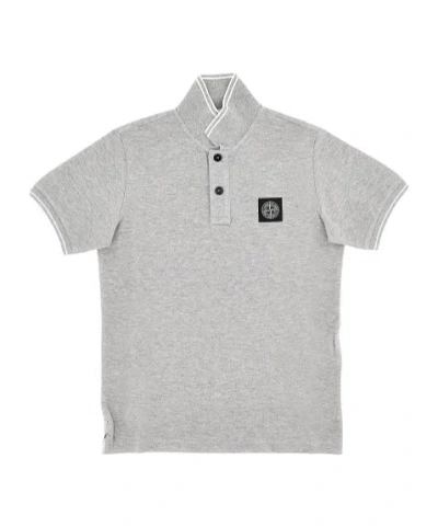 Stone Island Short-sleeved Polo Shirt In Gray