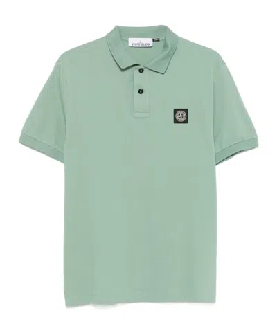 Stone Island Short-sleeved Polo Shirt In Green