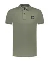 Stone Island Short Sleeve Cotton Polo Shirt In Green