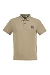 Stone Island Mens Desert Brand-patch Regular-fit Stretch-cotton Polo Shirt In Brown