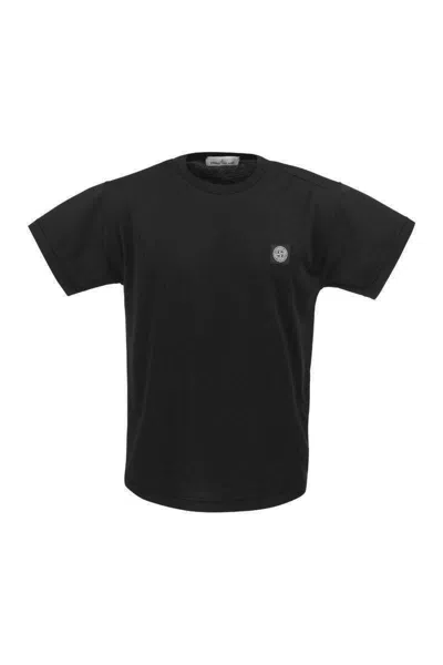Stone Island Short Sleeved T Shirt In Black