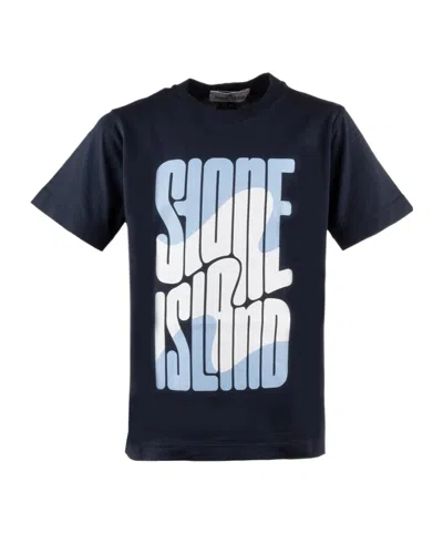 Stone Island Short-sleeved T-shirt In Blue