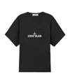 Stone Island Logo And Chest Pocket Cotton T-shirt In Gray