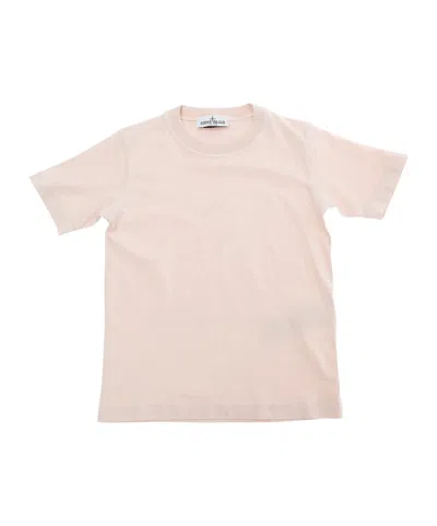 Stone Island Kids' Short-sleeved T-shirt In Nude