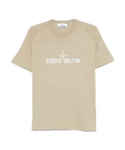 Stone Island Short-sleeved T-shirt In Nude
