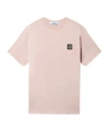 Stone Island Logo Print Crew Neck T-shirt In Pink