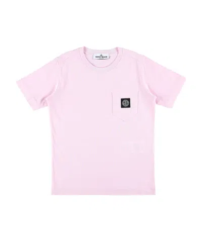 Stone Island Short-sleeved T-shirt In Pink