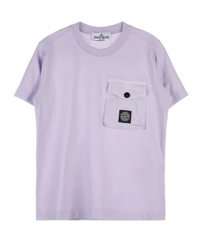 Stone Island Short-sleeved T-shirt In Purple