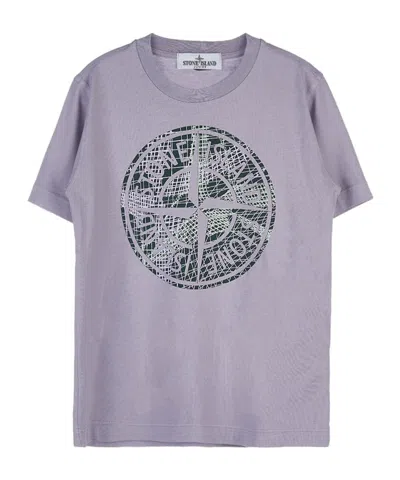 Stone Island Short-sleeved T-shirt In Purple