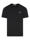 Stone Island Short-sleeved T-shirt With Compass Logo Patch In Black
