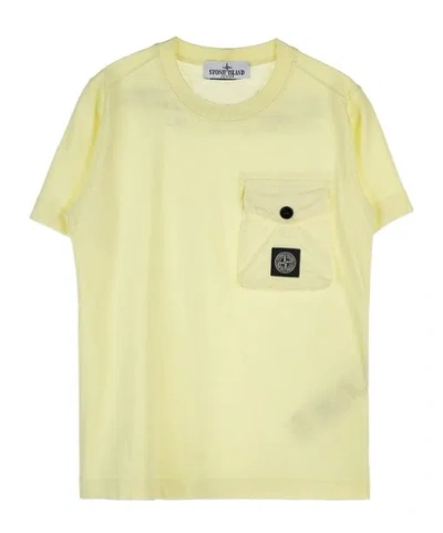 Stone Island Short-sleeved T-shirt In Yellow