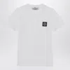 STONE ISLAND SHORT-SLEEVED WHITE T-SHIRT