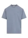 Stone Island Regular-fit T-shirt With Compass Patch In Blue