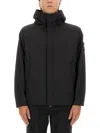 Stone Island Versatile Hooded Jacket Adjustable Features In Black