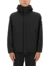 Stone Island Versatile Hooded Jacket Adjustable Features In Black