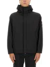 Stone Island Versatile Hooded Jacket Adjustable Features In Blue