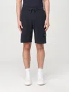 Stone Island Bermuda In Felpa In Blue