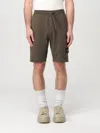 Stone Island Sports Bermuda Shorts With Compass Application In Green