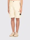 Stone Island Logo Patch Knee-high Shorts In Neutral