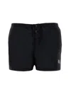 Stone Island Logo-patch Detail Swim Shorts In Blue