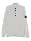 Stone Island Short Zip Jumper In Gray