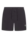 Stone Island Drawstring-fastening Shorts In Black