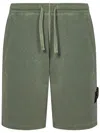 Stone Island Fern Green Shorts With Logo