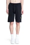 Stone Island Compass Patch Drawstring Shorts In Black