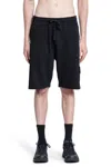 Stone Island Bermuda In Felpa In Black