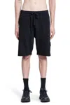 Stone Island Bermuda In Felpa In Black