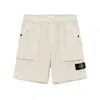Stone Island Compass-badge Shorts In Beige
