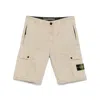 Stone Island Logoed Bermuda Shorts In Beige