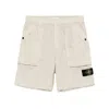 Stone Island Compass-badge Shorts In Beige