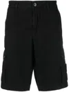 Stone Island Compass Patch Drawstring Shorts In Black