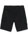 Stone Island Men Slim-fit Cargo Bermuda Shorts With Zip Pockets In Black