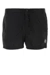 Stone Island Black Nylon Swimming Shorts In Black