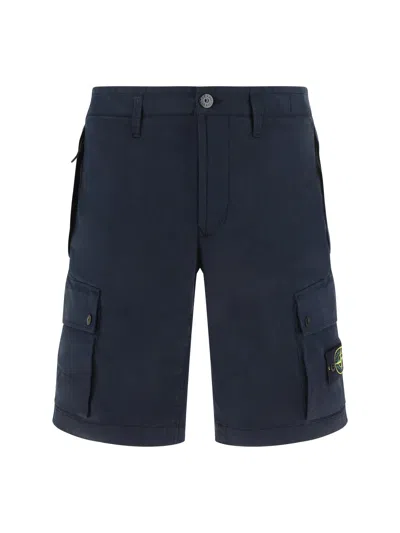 Stone Island Shorts In Blu