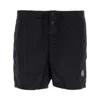 Stone Island Compass Patch Drawstring Swim Shorts In Blue