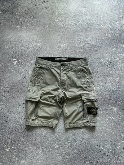 Pre-owned Stone Island Shorts Cargo Garment Dyed In Grey