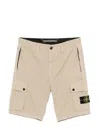 Stone Island Logoed Bermuda Shorts In Deserto